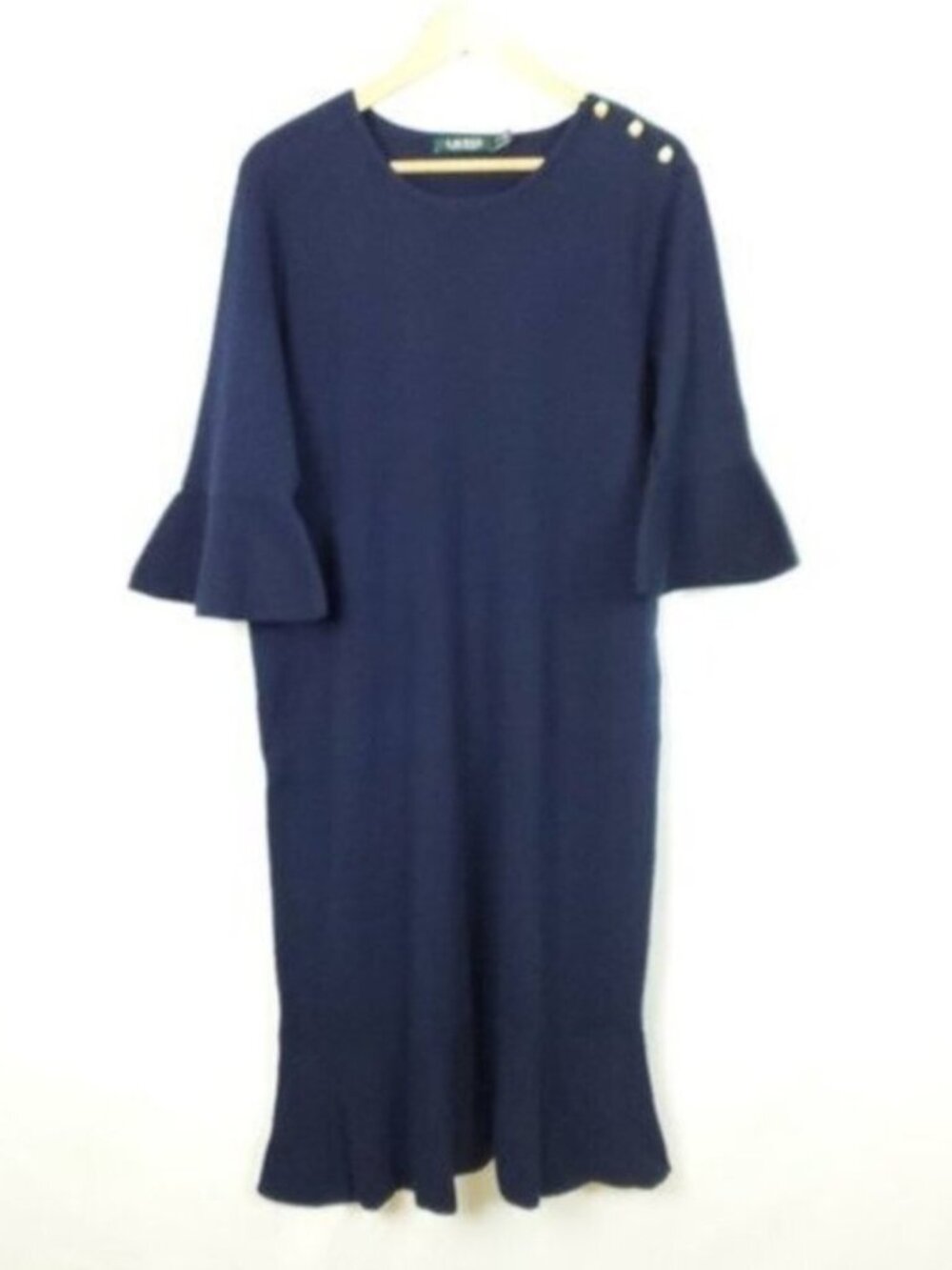 LAUREN RALPH LAUREN Navy Midi Dress Size 2X